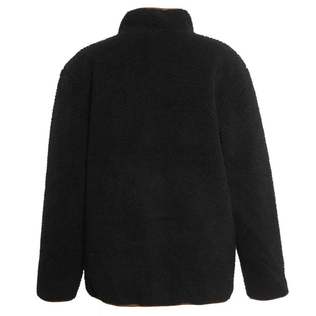 Polerón Hombre Nixon Sherpa Half Zip Negro Brown