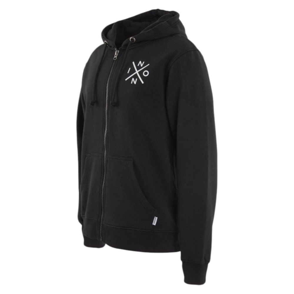 Polerón Hombre Full zipper Black White Cross