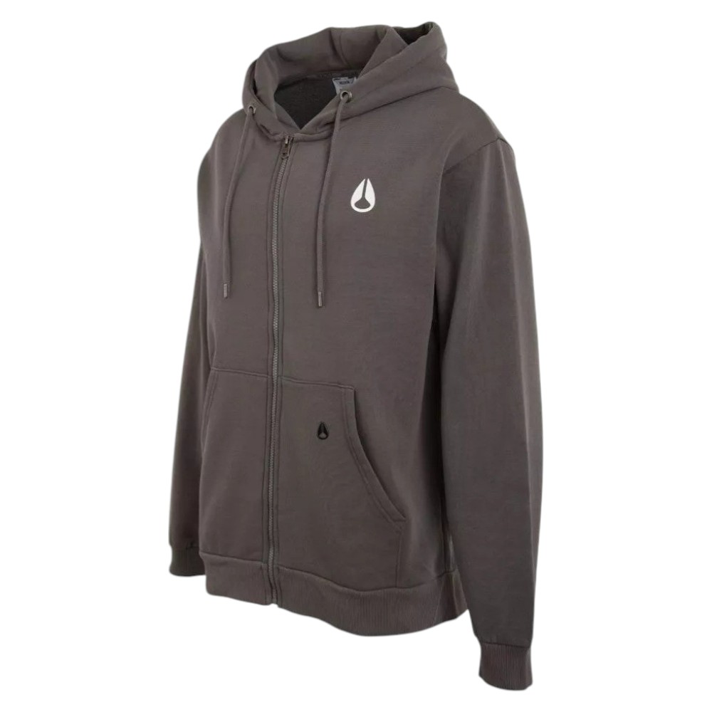 Polerón Hombre Full Zipper Charcoal Double Logo