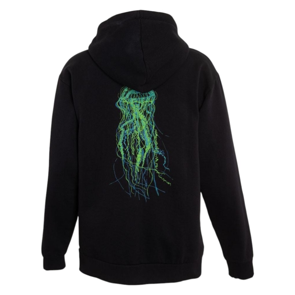 Polerón Hombre Zipper Jellyfish Black Green Blue