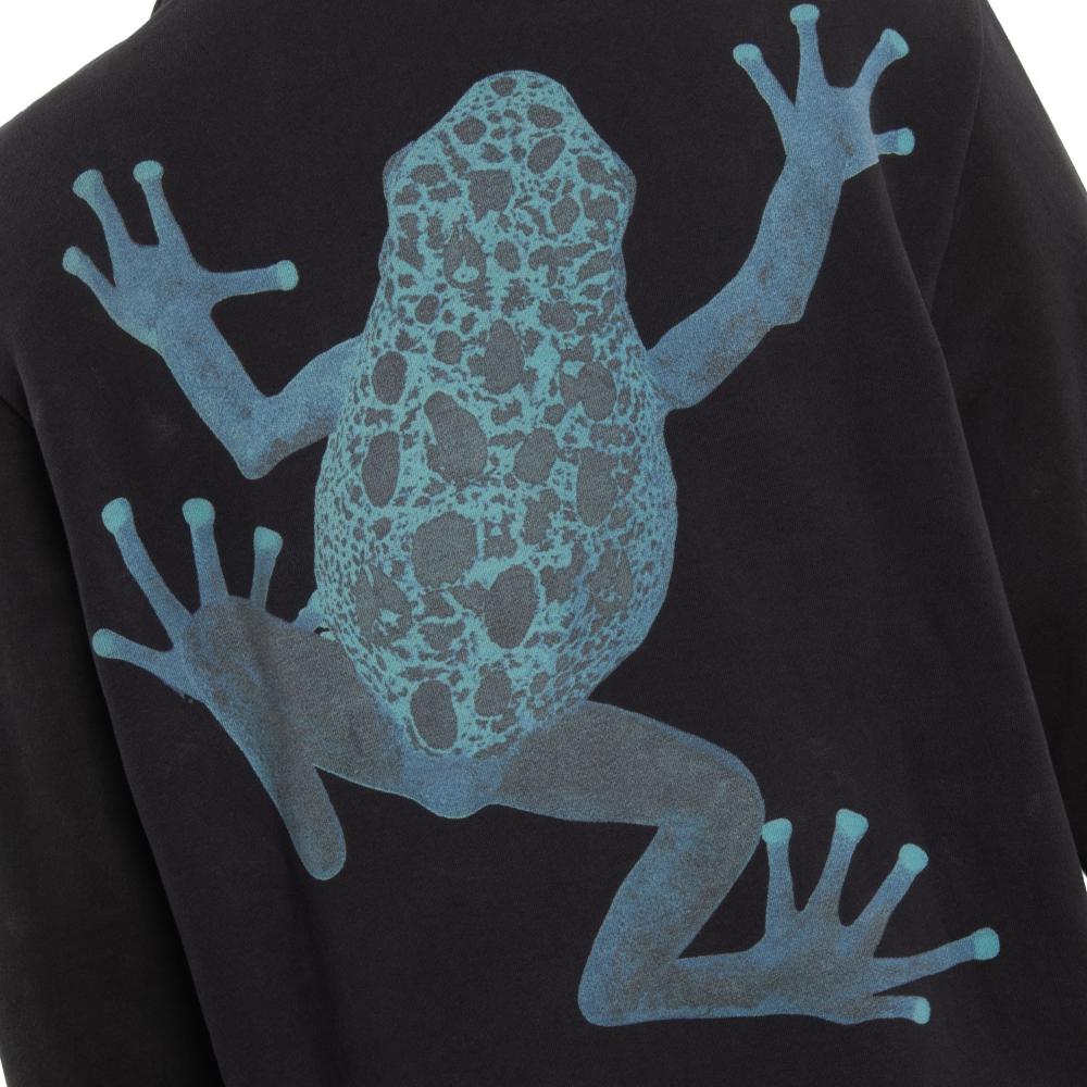 Polerón Hombre Full Zipper Frog Black