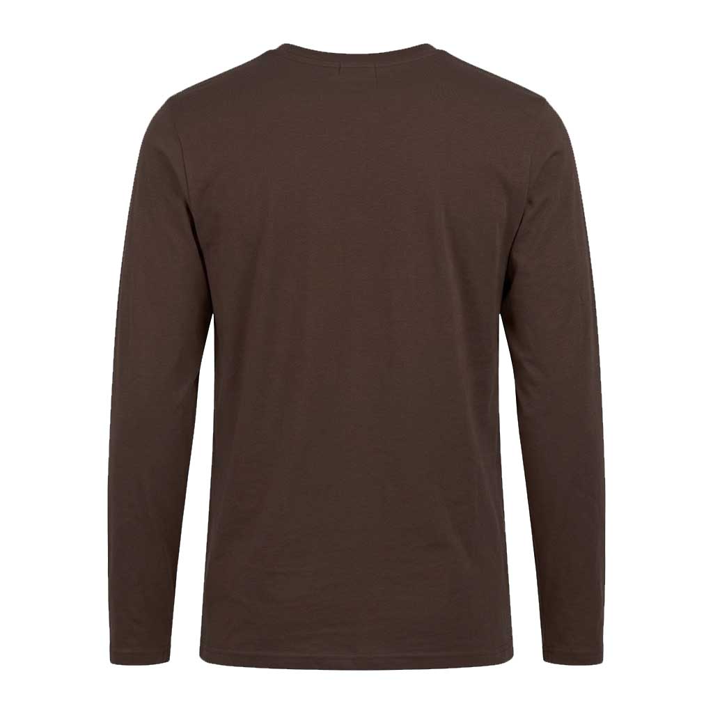 Polera Manga Larga Hombre Marrón Line Converse