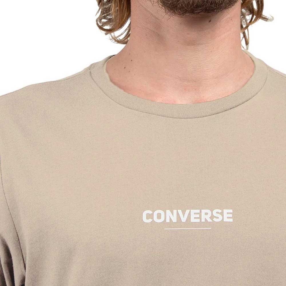 Polera Manga Larga Hombre Beige Line Converse