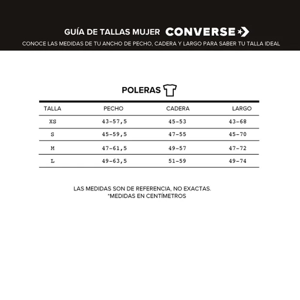 Polera Mujer Big Chuck Mujer Converse Negro
