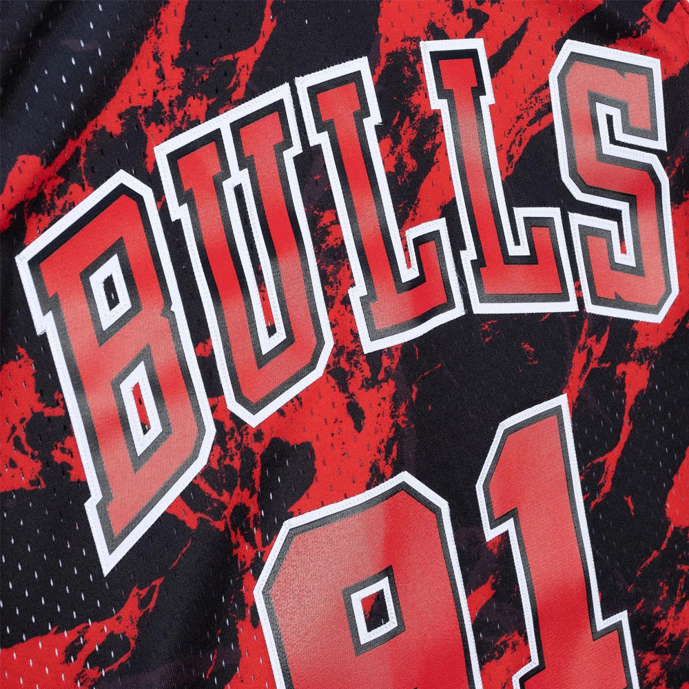 Mitchell &amp; NessNBA TEAM MARBLE SWINGMAN JERSEY BULLS 1997 DENNIS RODMAN