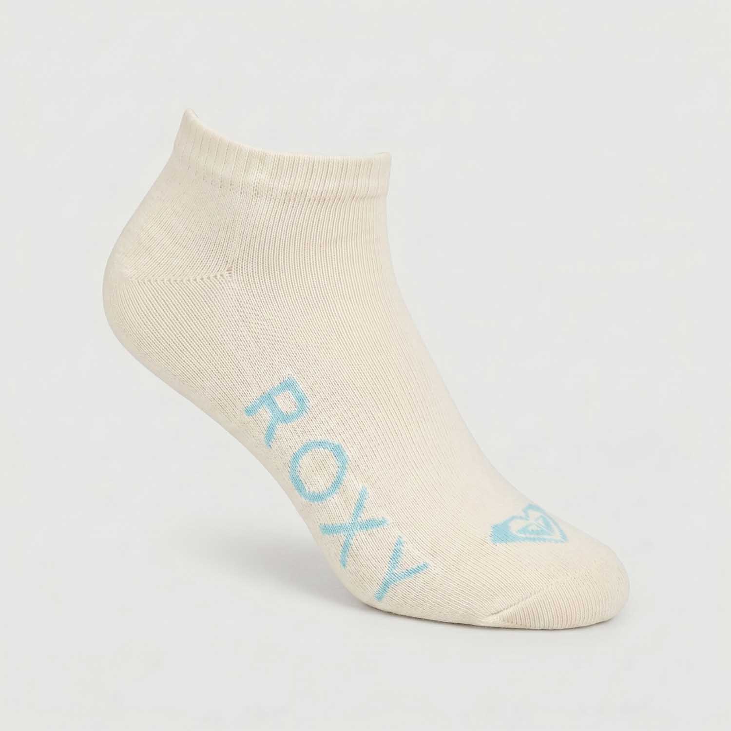 Tripack Calceta No Show Roxy Negro Crema