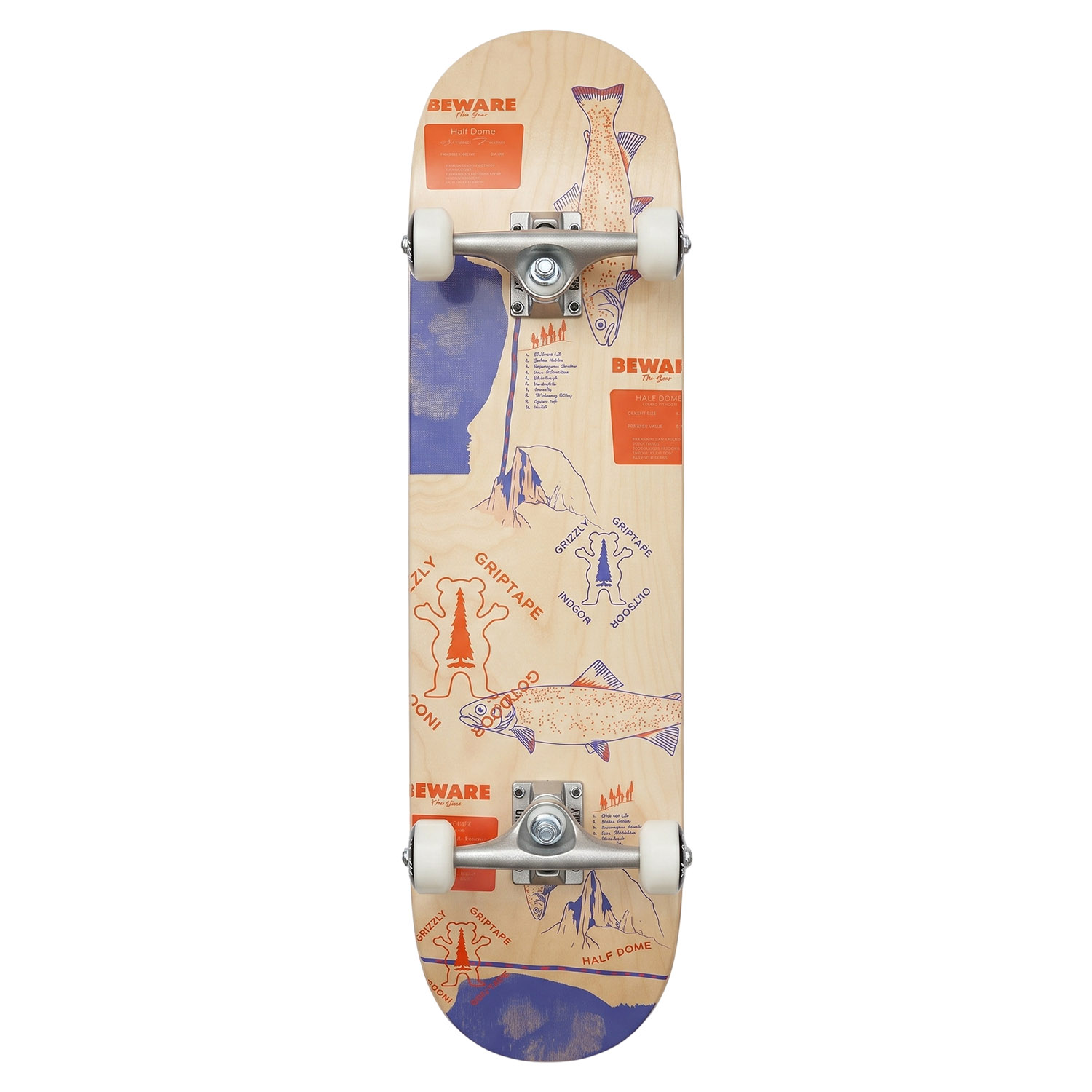 Tabla Skate Completa Half Dome 8.0'' Grizzly Griptape