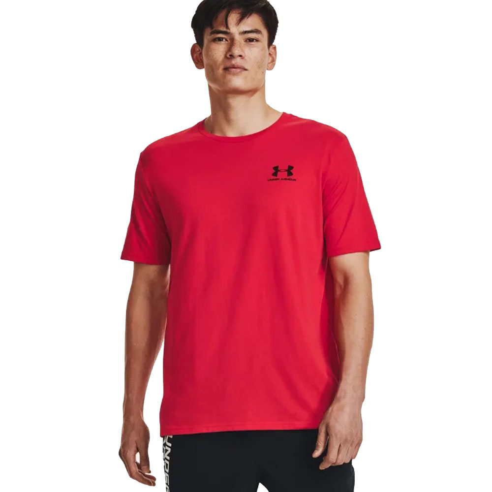 Polera Manga Corta Lifestyle Hombre Under Armour Rojo