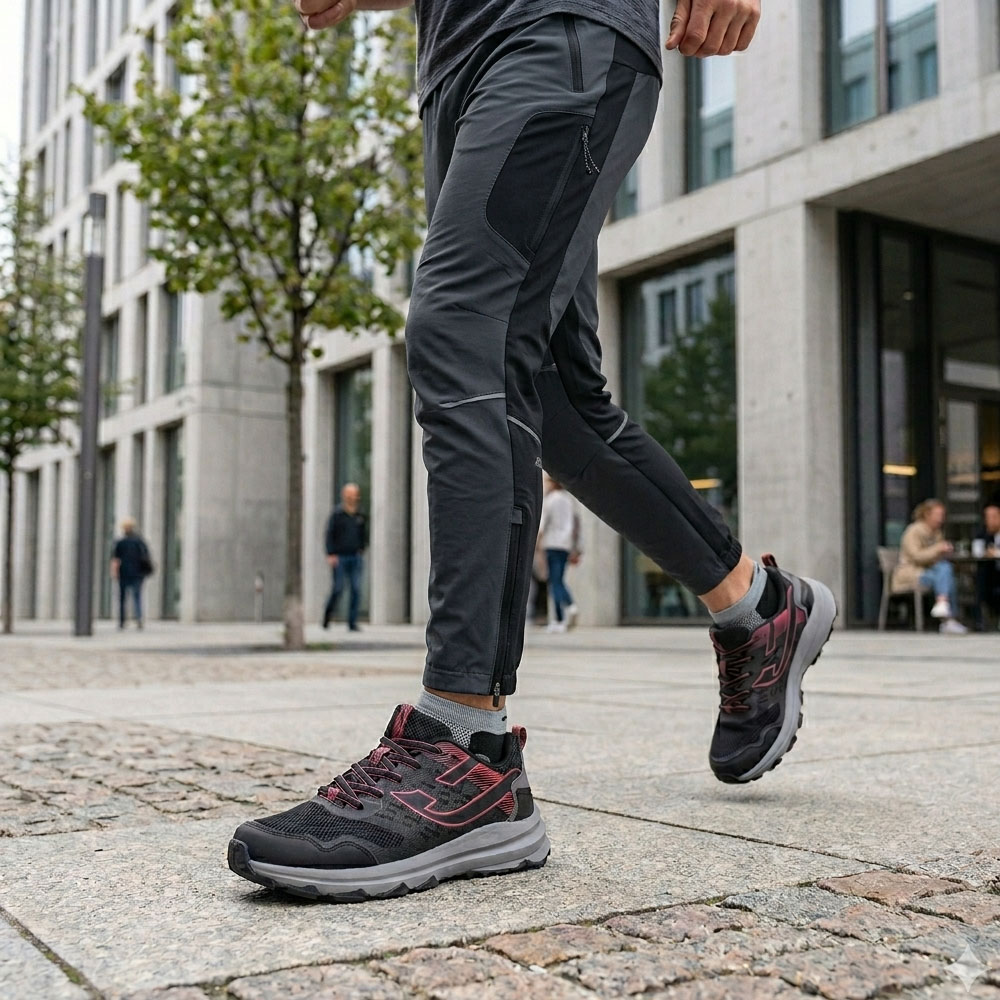 Zapatilla Hombre Trail Running Negro Rojo ZMT1005 Spalding