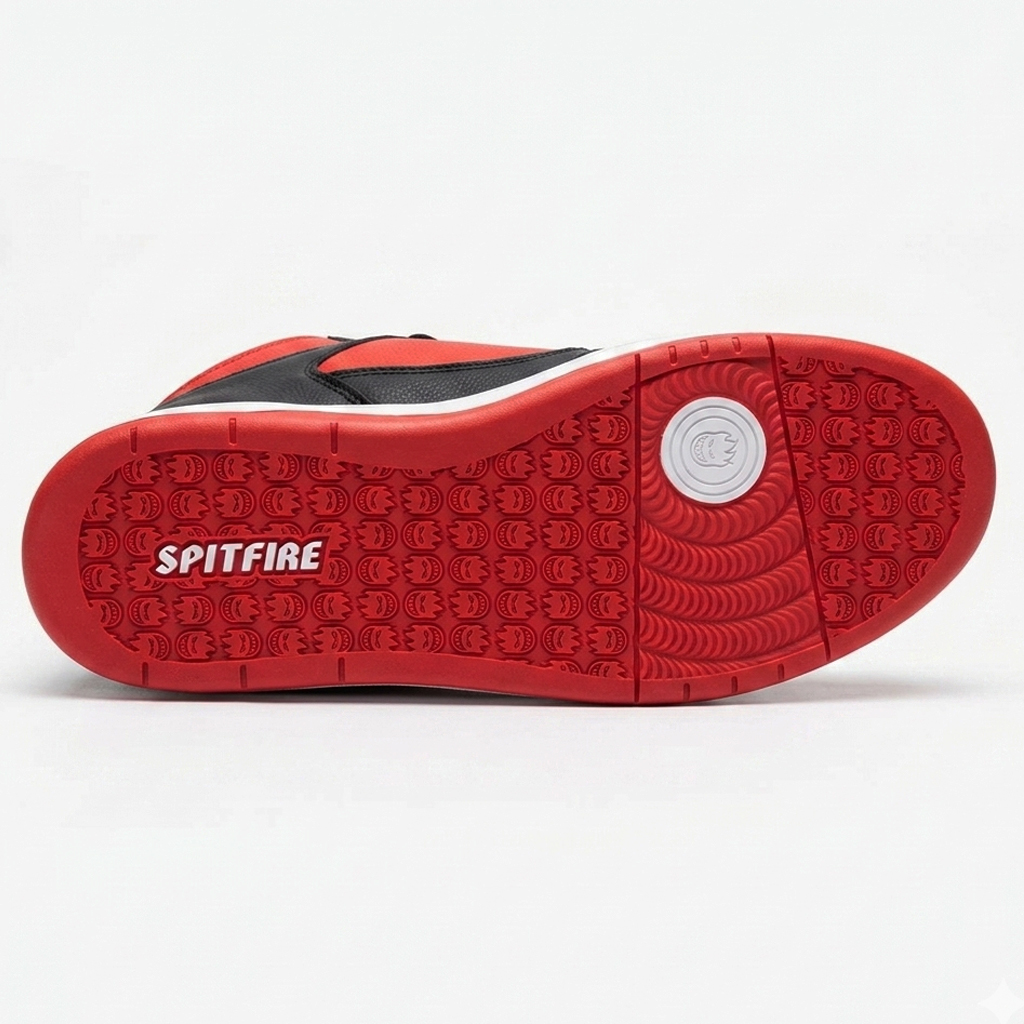 Zapatilla Hombre Spitfire New Season Caña Alta Rojo Negro