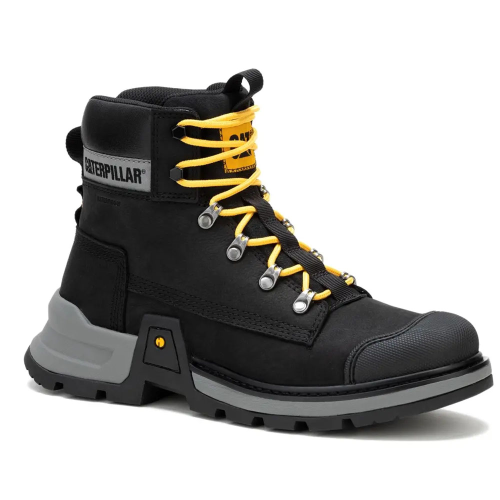 Zapatilla CAT Waterproof Hombre Colorado Expedition Negro