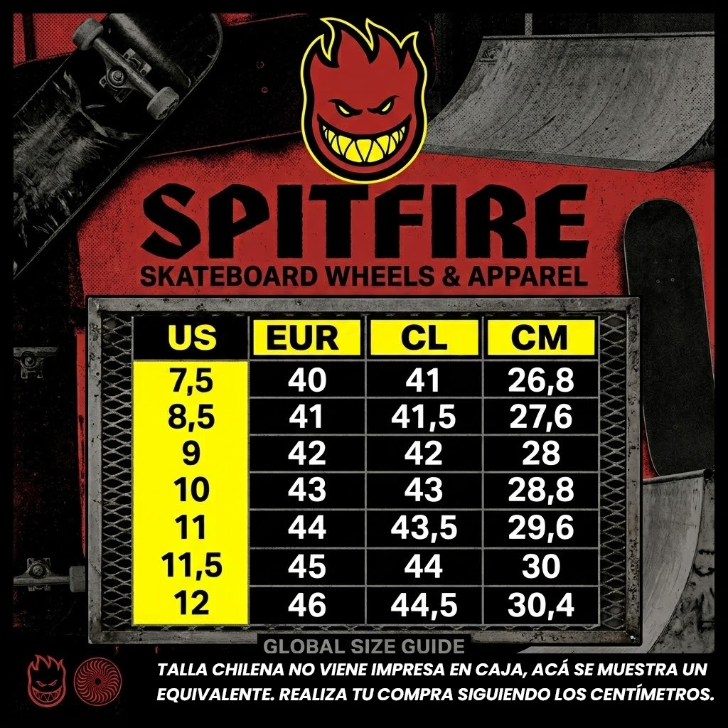 Zapatilla Hombre Spitfire New Season Negro Rojo