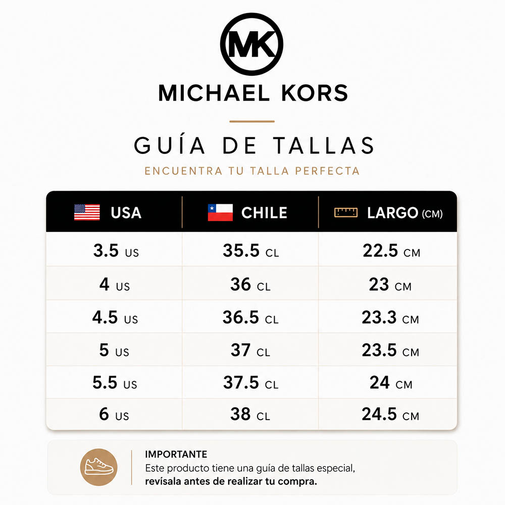 Zapatilla Mujer Michael Kors Hayes Beige Gold Originales