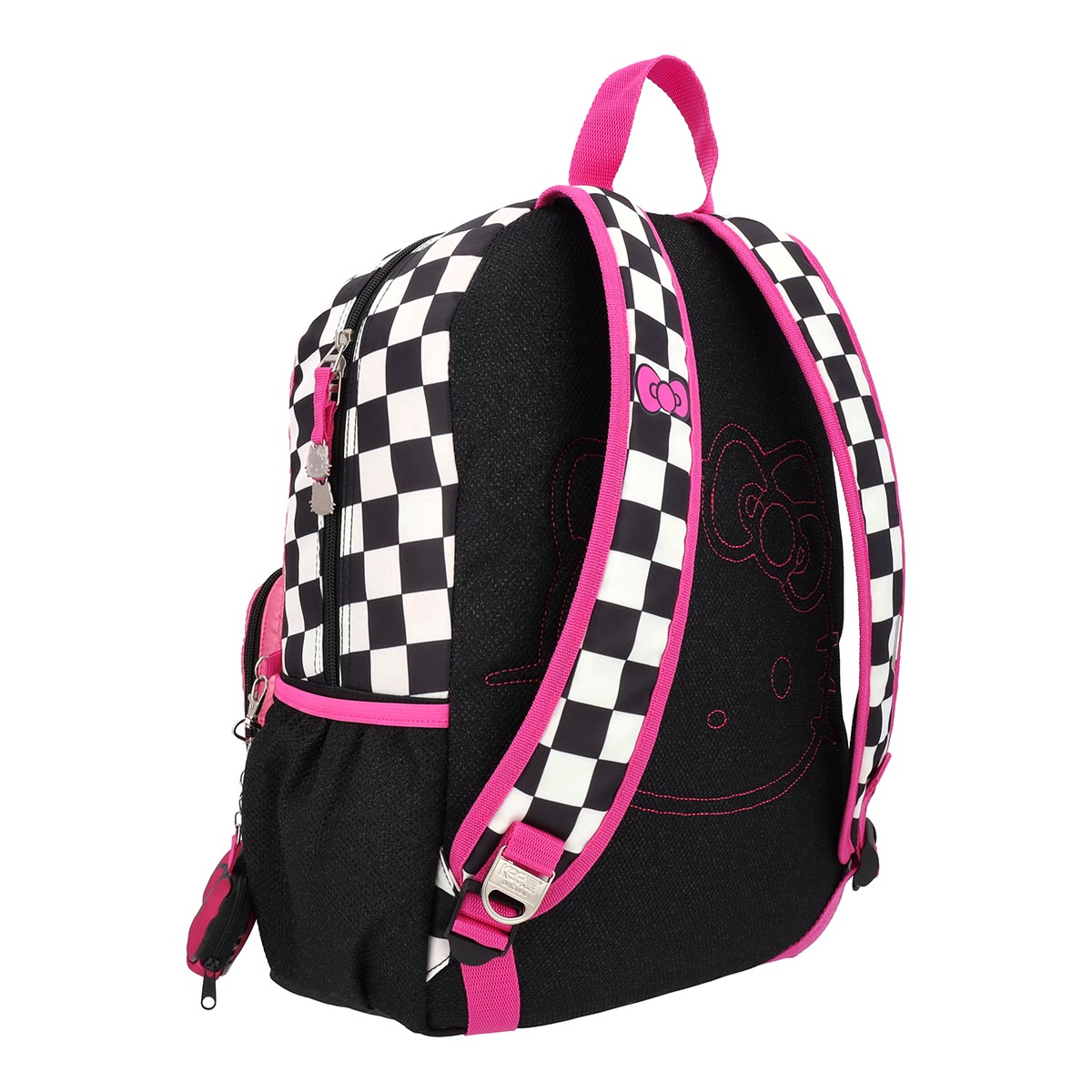 Mochila Hello Kitty Juvenil White Dots Rosa