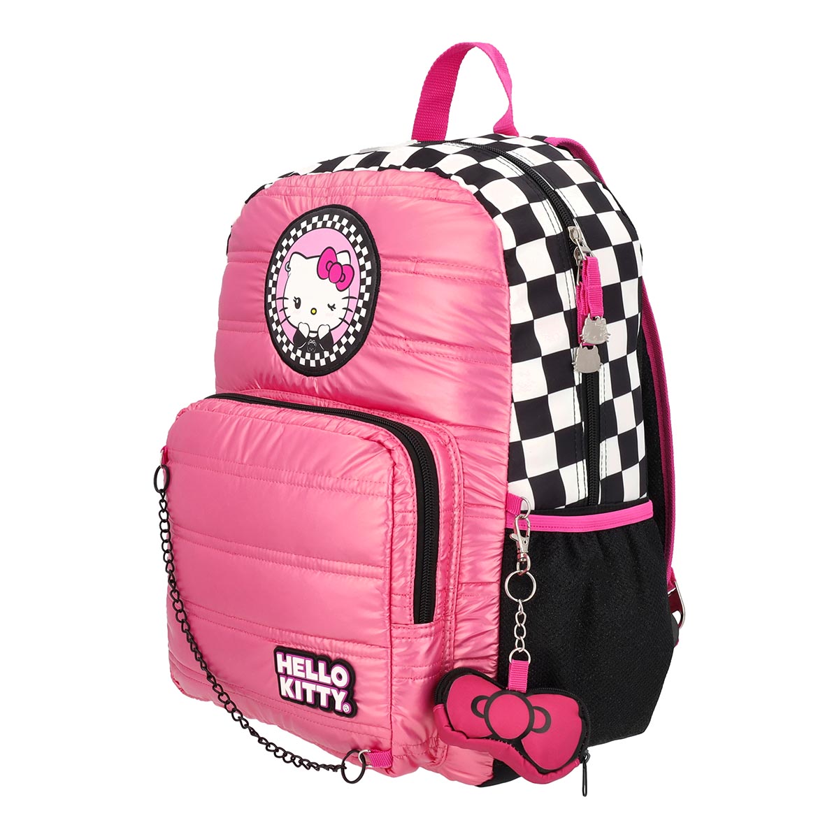 Mochila Hello Kitty Juvenil White Dots Rosa