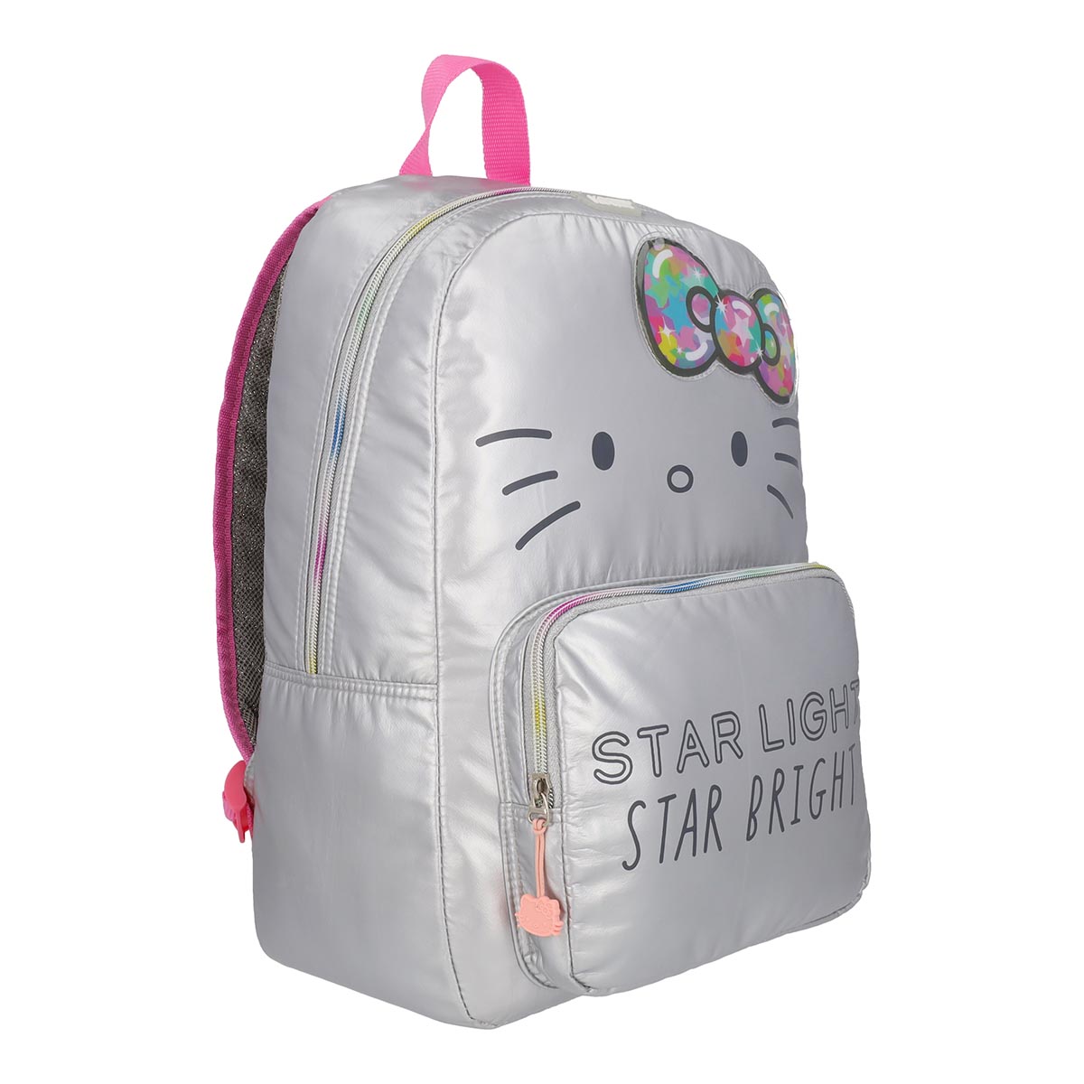 Mochila Hello Kitty Juvenil Morado Gris