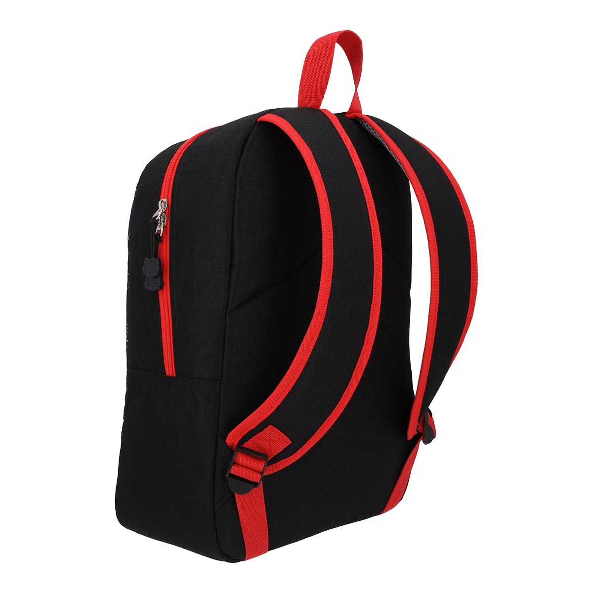 Mochila Hello Kitty Juvenil Negro Rojo
