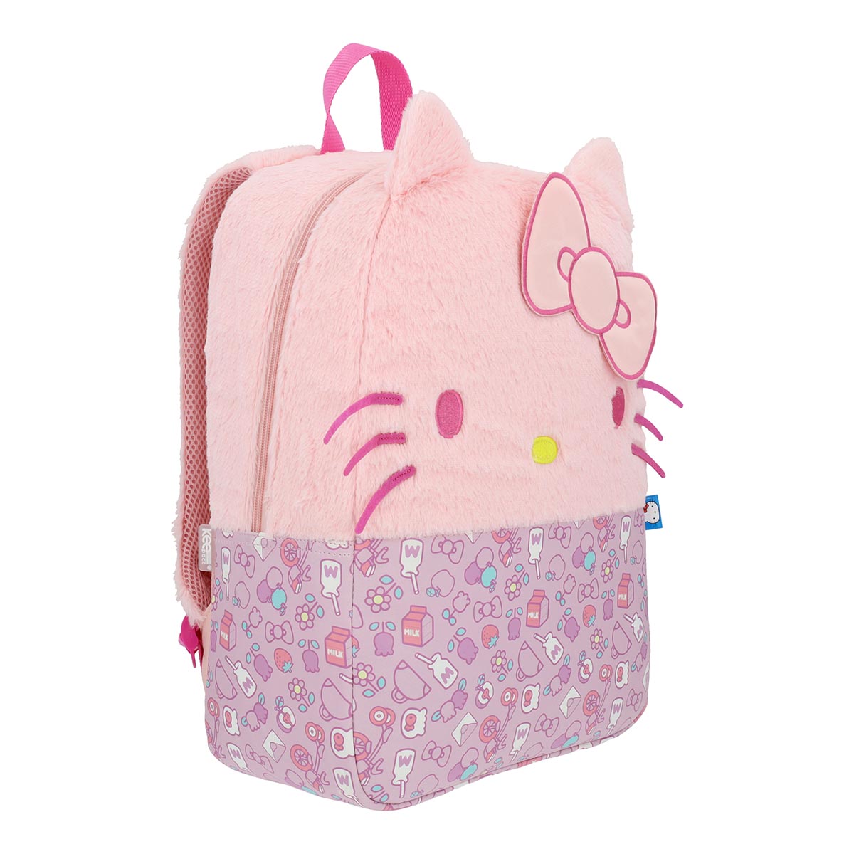 Mochila Hello Kitty Juvenil Fluffy Pink