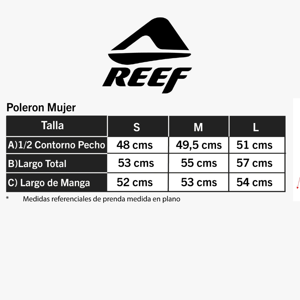POLERON REEF MUJER POLERON RFLPOLV2631NE NEGRO