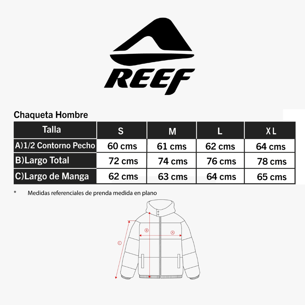 Parka Hombre Reef Full Zipper Brown