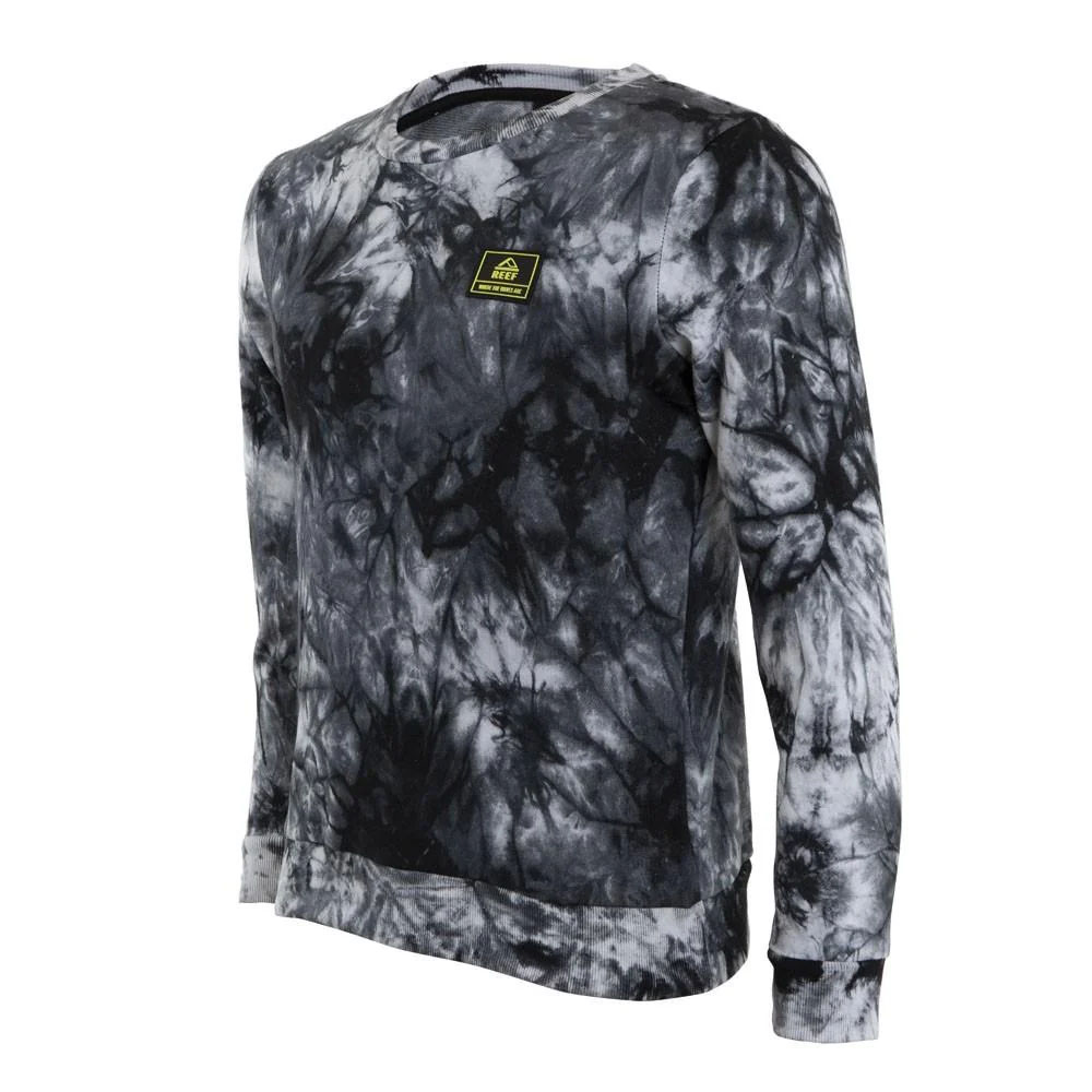Polerón Crew Niño Reef Tie Dye Print Negro
