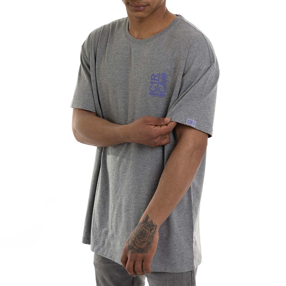 Polera C1RCA Break Up Tee Gris Oversize Algodón