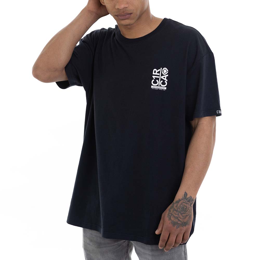 Polera C1RCA Break Up Tee Negro Oversize Algodón