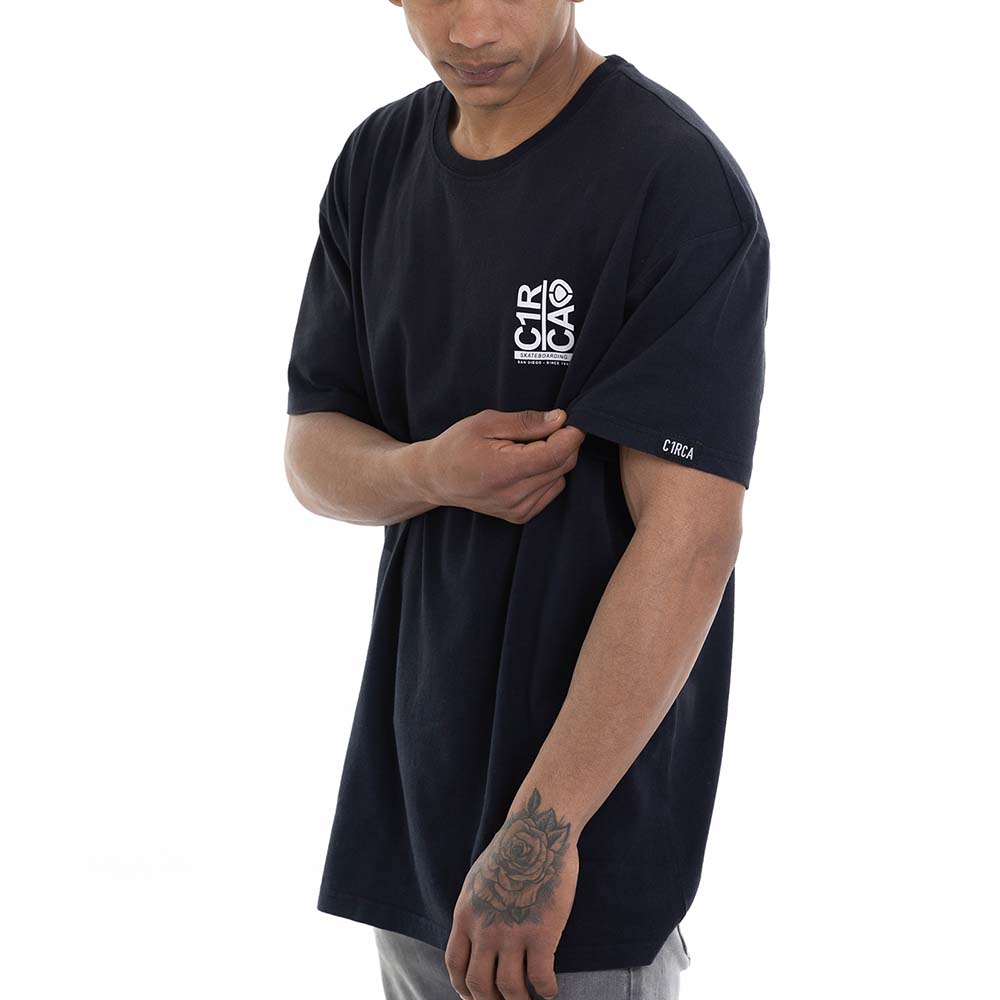 Polera C1RCA Break Up Tee Negro Oversize Algodón