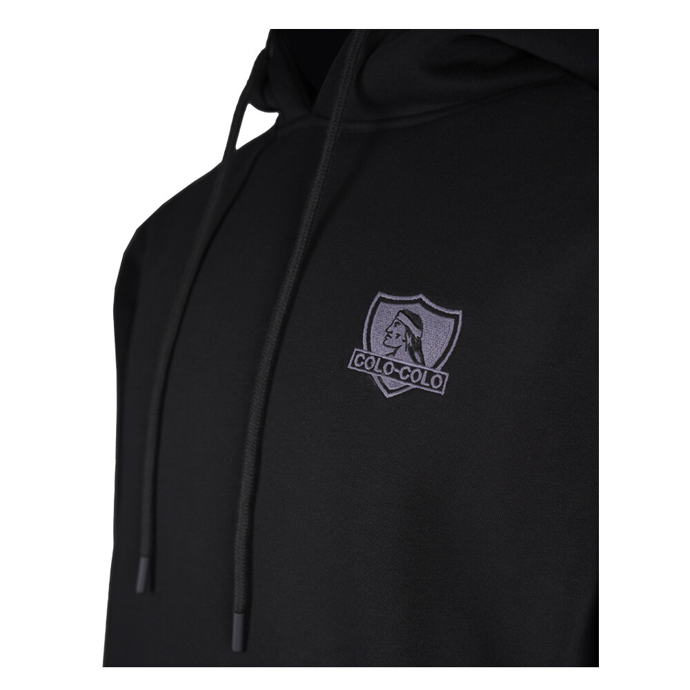 Polerón Colo-Colo Urbano Hoodie Negro Logo