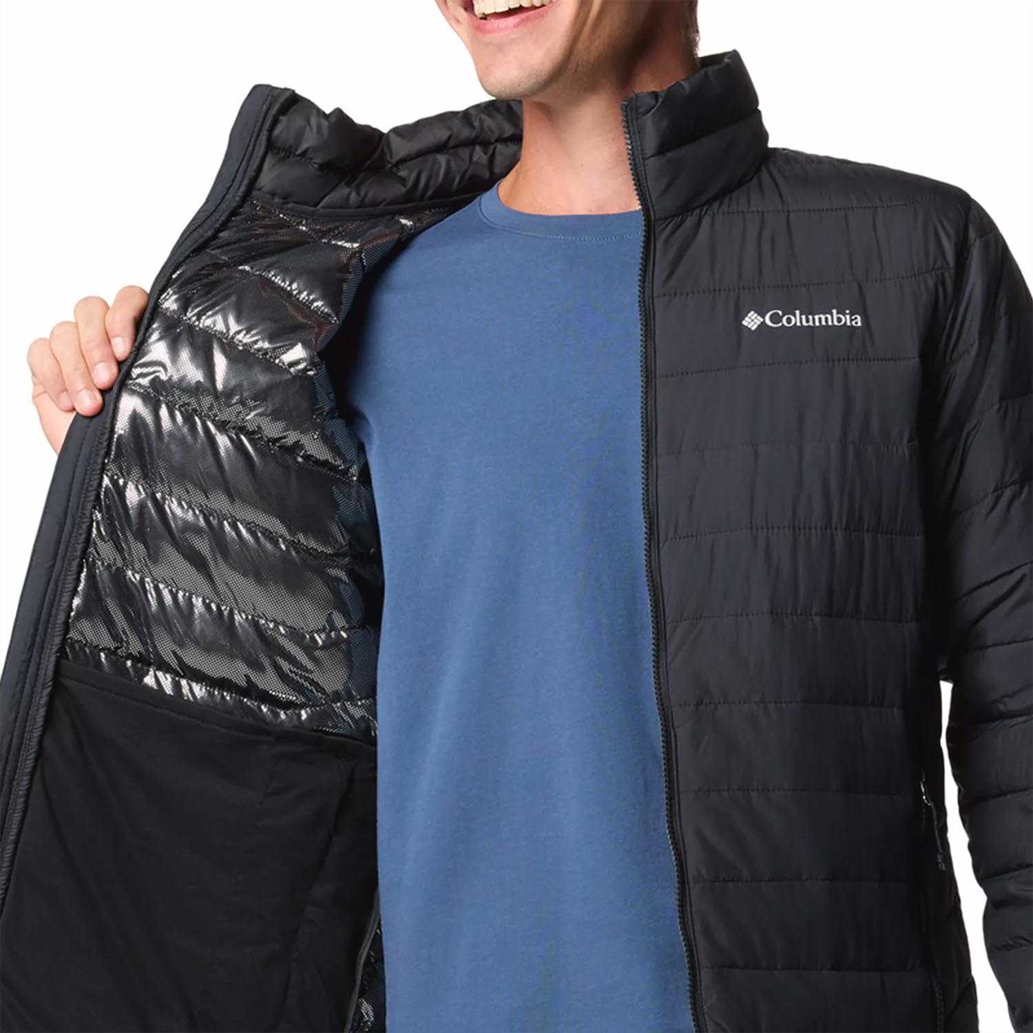 Parka Aislante Hombre Columbia Powder Lite II Negro