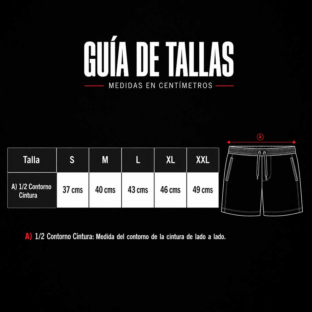 Short Colo Colo Urbano All Black Shield White Red