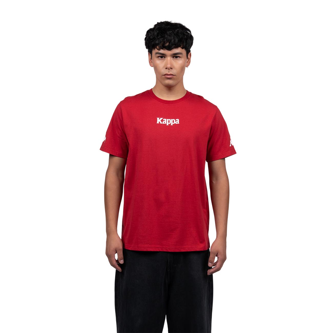 Polera Hombre Kappa Rojo Pure Logo Omini