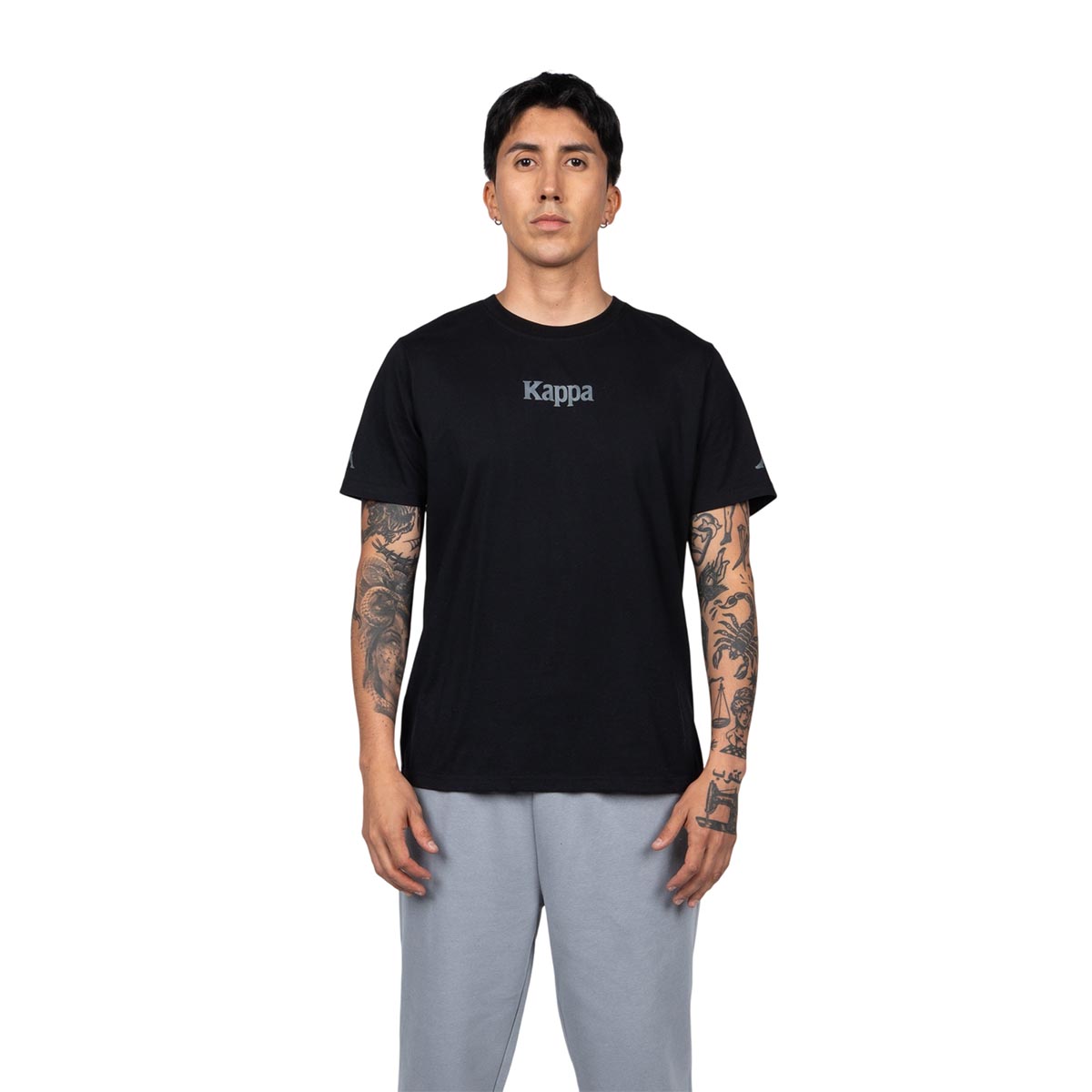 Polera Hombre Kappa Negro Pure Logo Omini