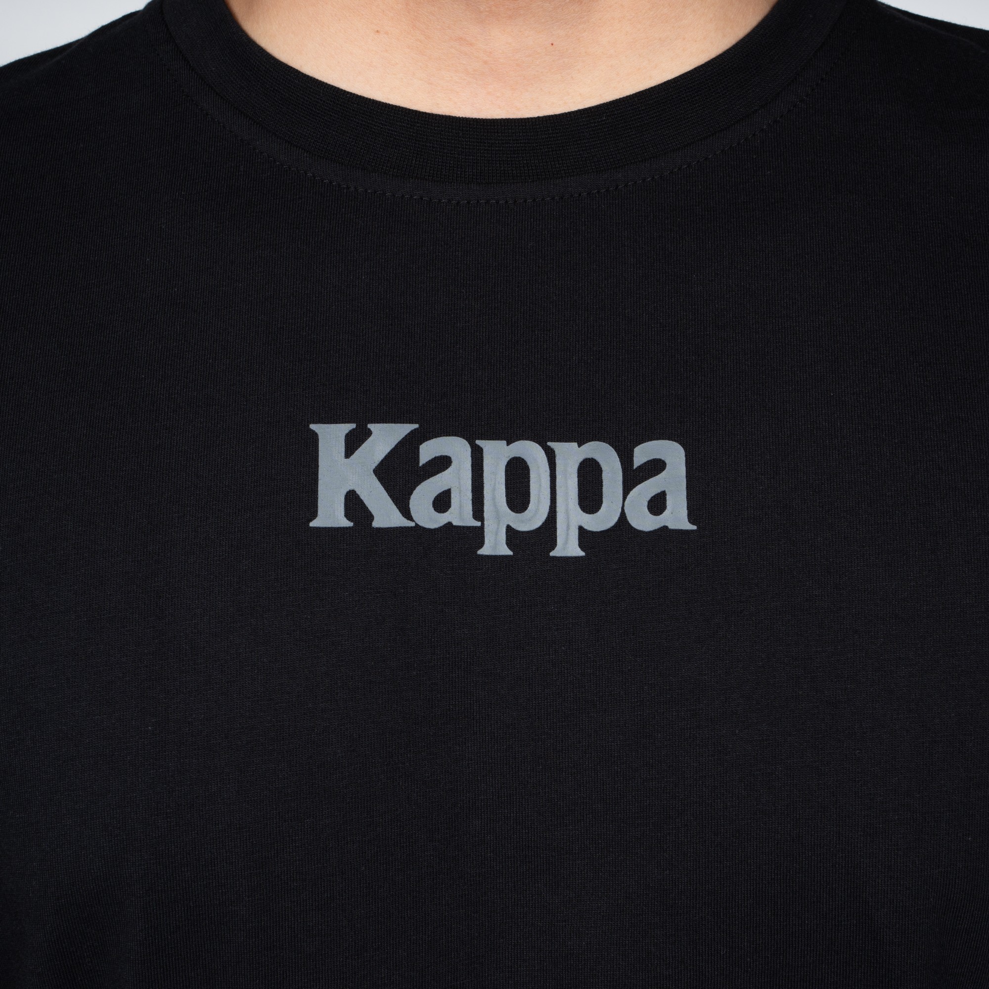 Polera Hombre Kappa Negro Pure Logo Omini