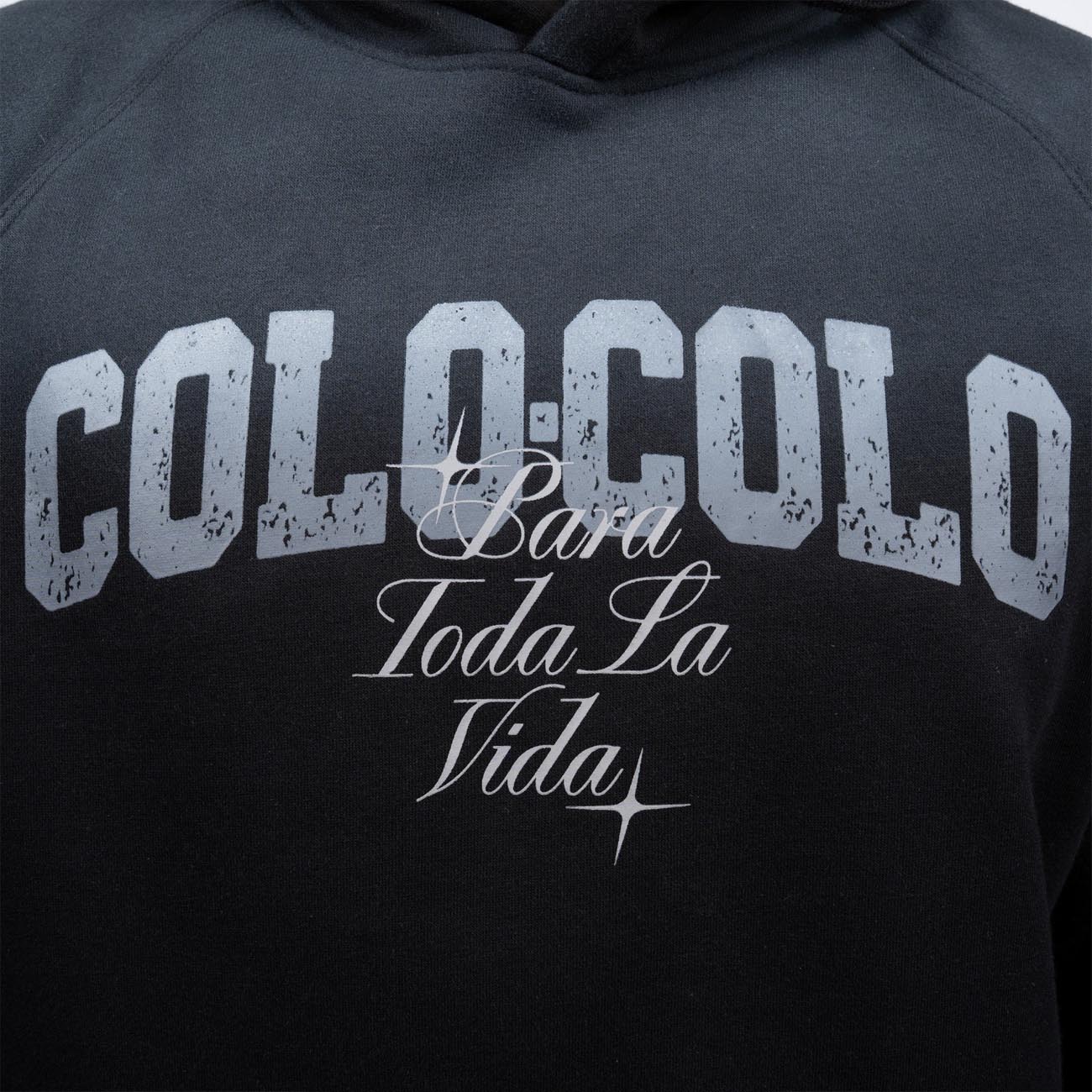Poleron Hombre Colo Colo Urbano Hoodie Para Toda La Vida Negro