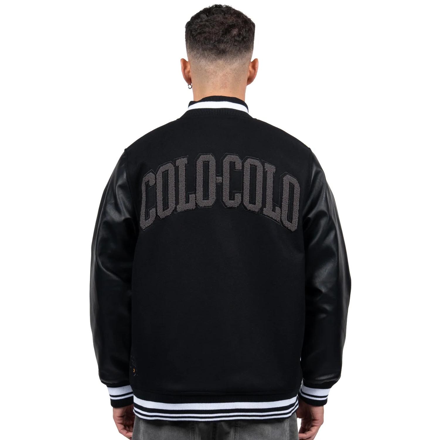 Chaqueta Hombre Colo Colo Urbano Varsity Full Black