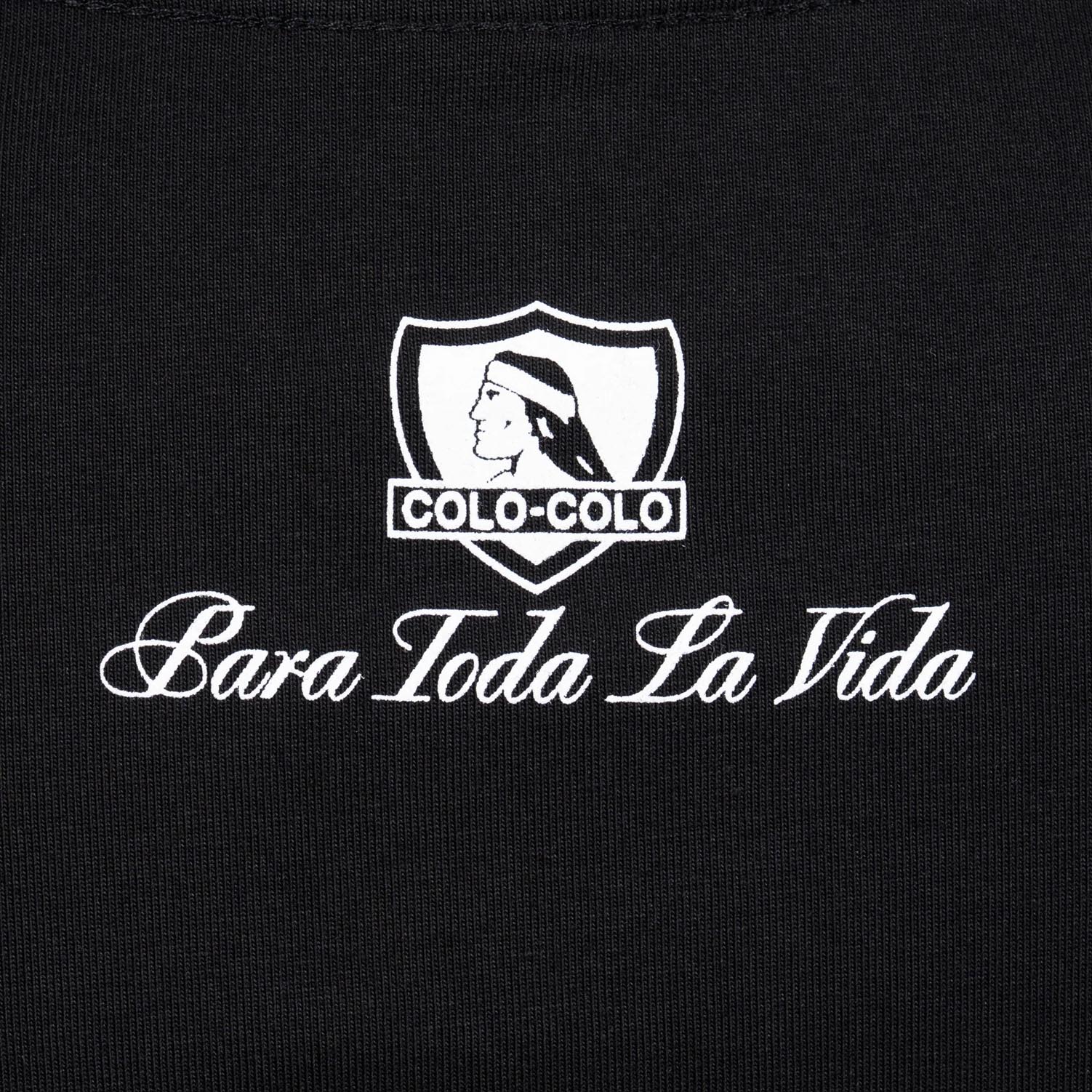 Polera Hombre Colo Colo Urbano Negro Escudo Blanco