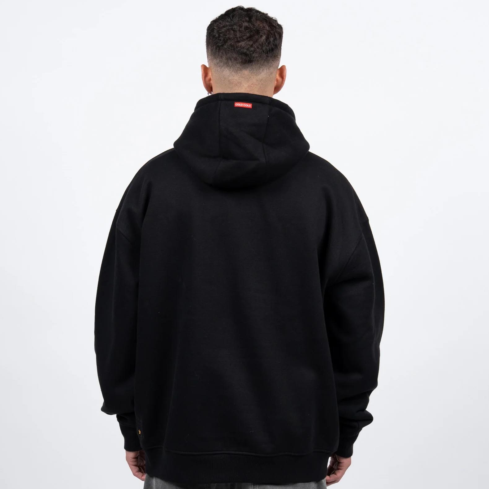 Poleron Hoodie Colo Colo Urbano "...Por El Colo" Negro