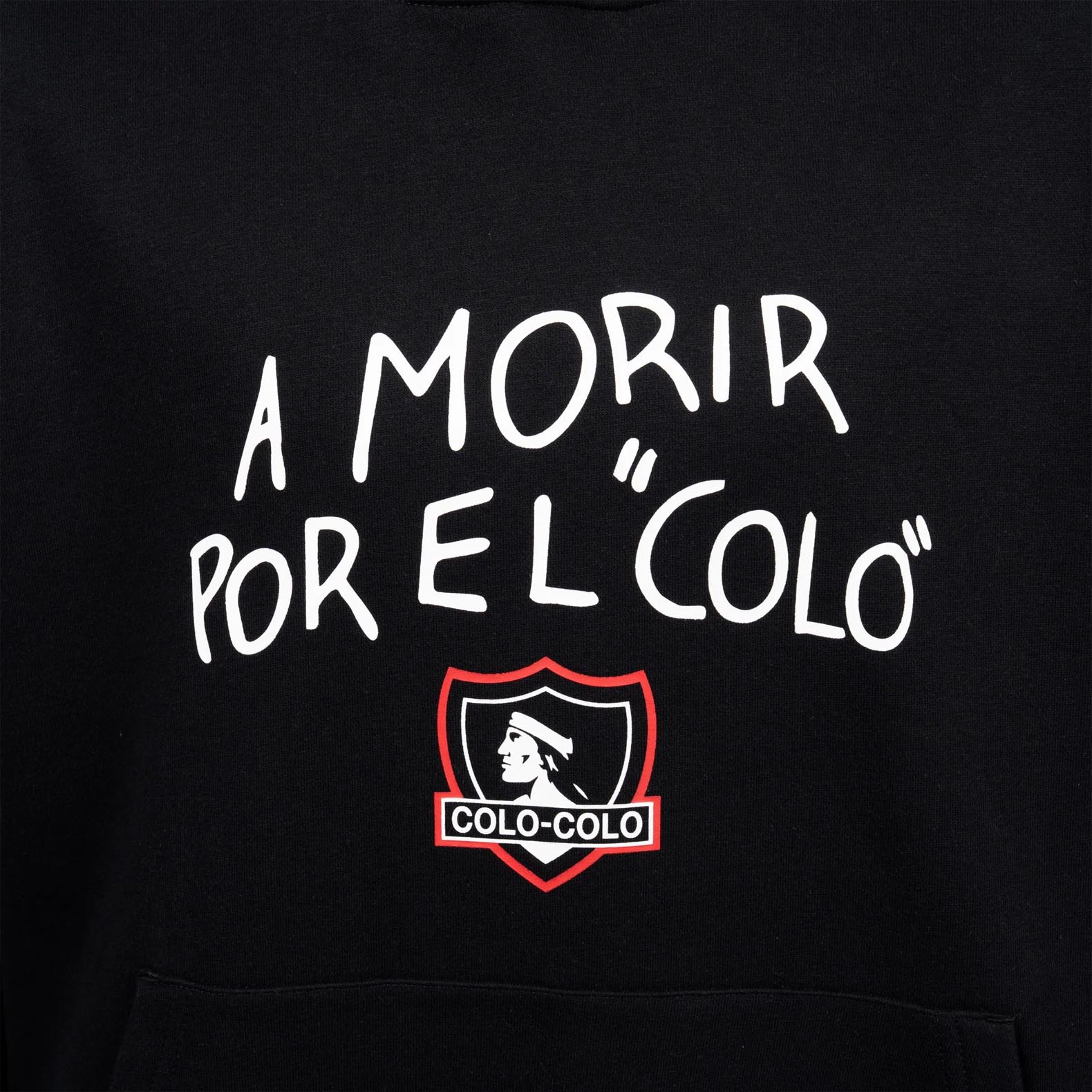 Poleron Hoodie Colo Colo Urbano "...Por El Colo" Negro