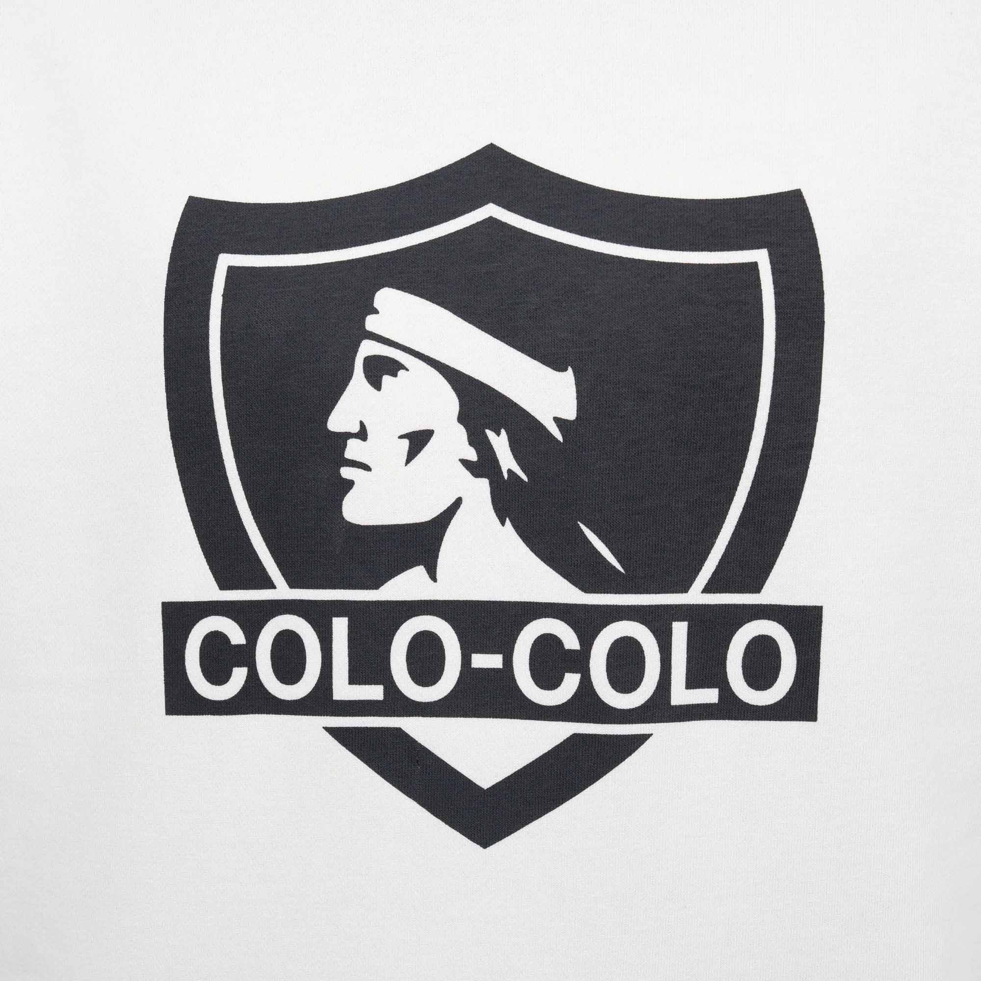 Poleron Hombre Colo Colo Urbano Hoodie Escudo Beige