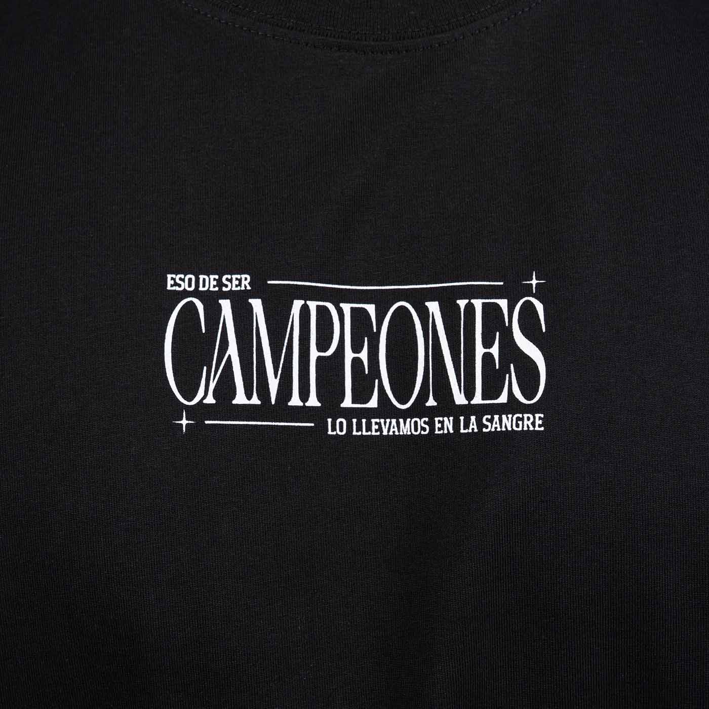 Polera Hombre Colo Colo Oversize "CAMPEONES" Negro
