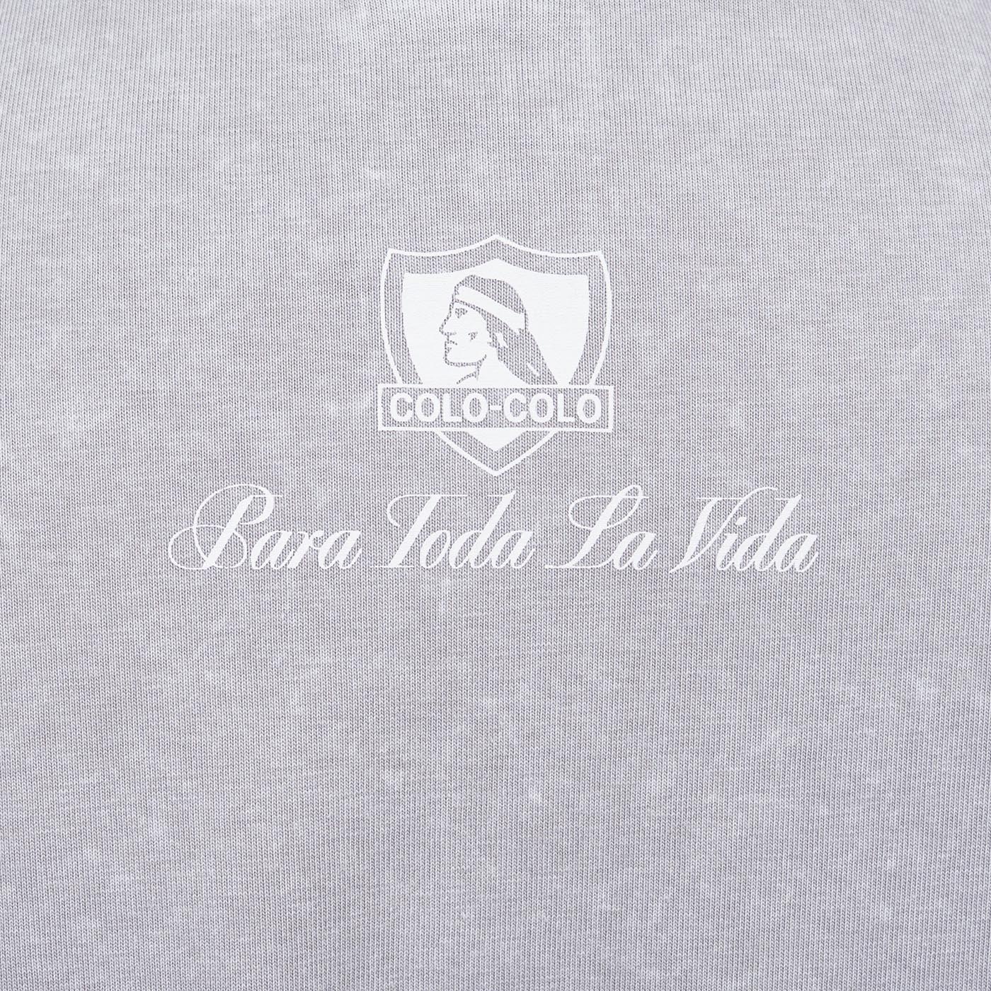 Polera Hombre Colo Colo Urbano Gris Escudo Gris