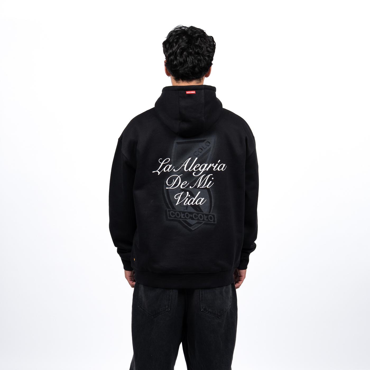 Poleron Colo Colo Urbano Hoodie La Alegria De Mi Vida Negro