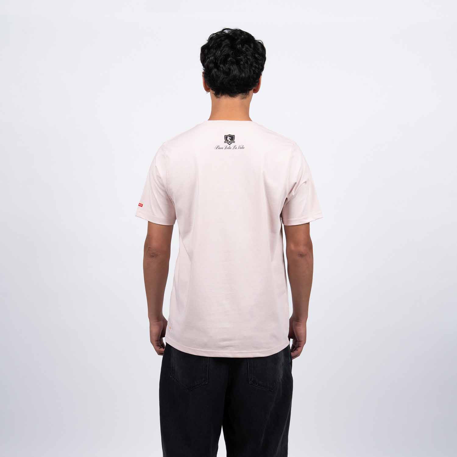 Polera Hombre Colo-Colo Urbano "Para Toda la Vida" Rosado