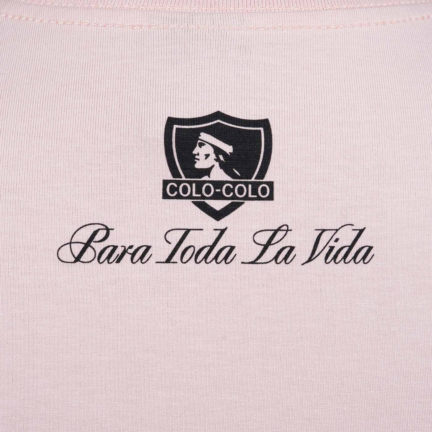 Polera Hombre Colo-Colo Urbano "Para Toda la Vida" Rosado