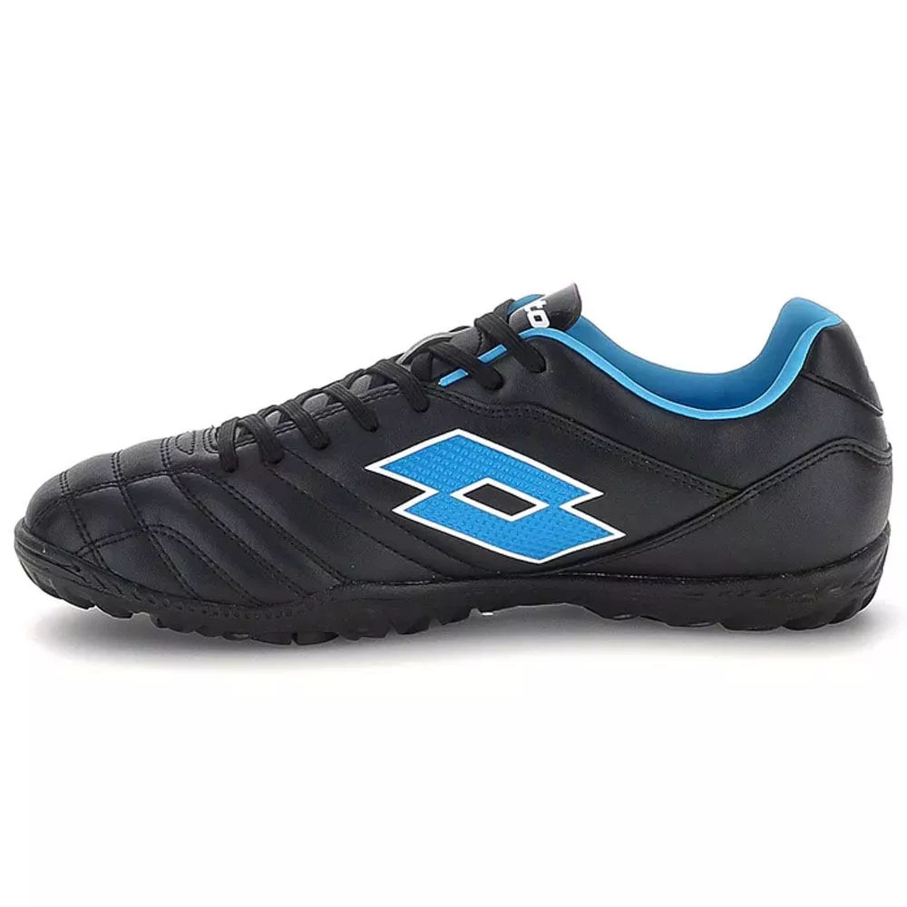 ZAPATO BABY FUTBOL NIÑO LOTTO - STADIO 705 TF JR NEGRO CELESTE