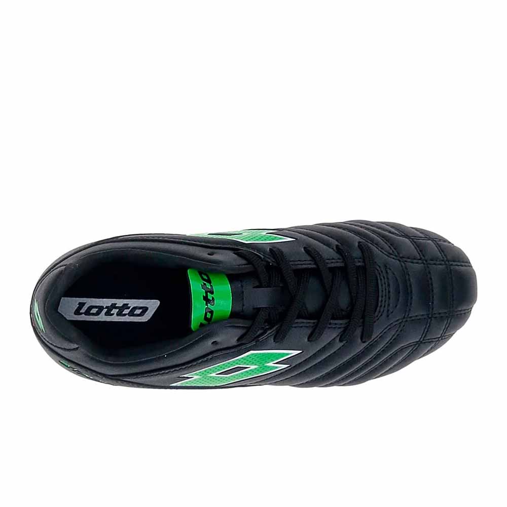 ZAPATO FUTBOL NIÑO LOTTO - STADIO 705 FG JR NEGRO VERDE