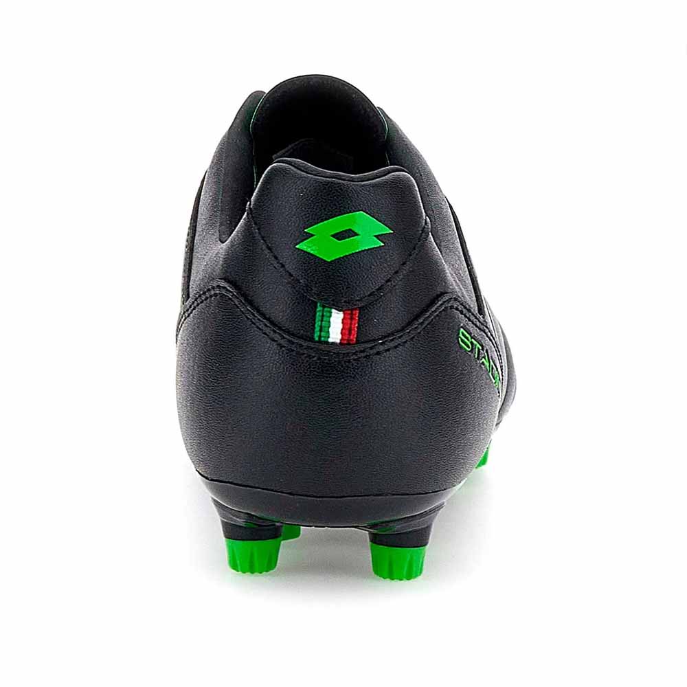 ZAPATO FUTBOL JUVENIL LOTTO - STADIO 705 FG JR NEGRO VERDE