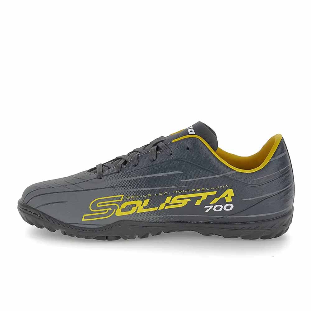 Zapato Baby Futbol Niño Lotto - Solista TF JR Gris Amarillo
