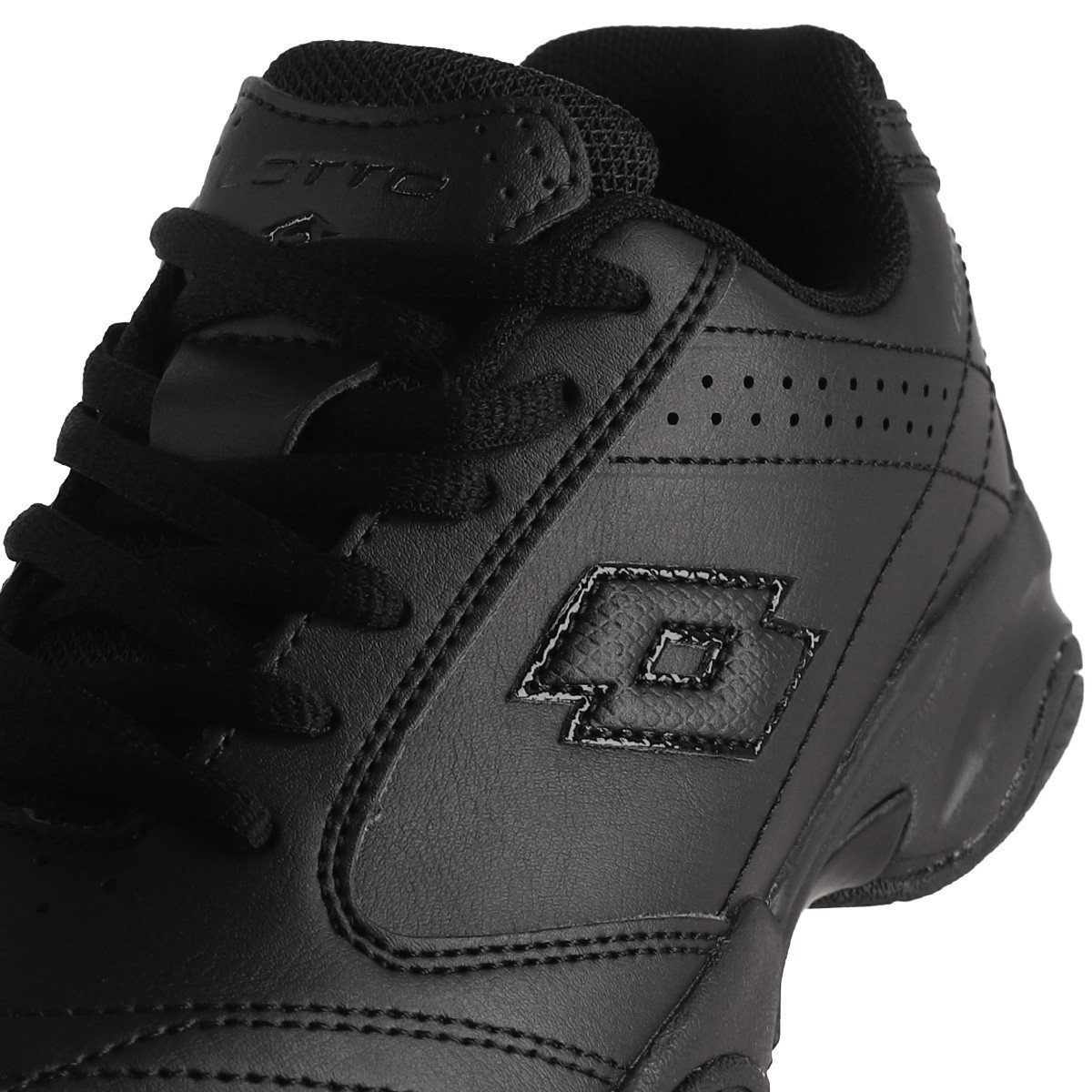 Zapatilla Urbana Juvenil Lotto Court Negra